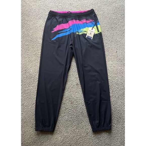 Chubbies Ultimate Sport Jogger The Living Colors Retro Mens L Black Multicolor - Picture 1 of 5
